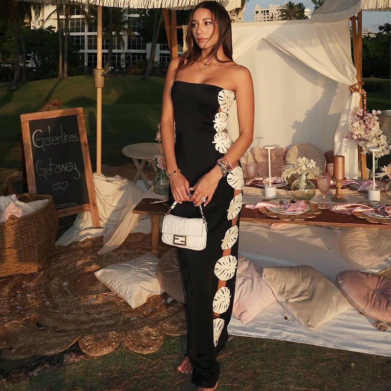 Sexy Cutout Leaf Decoration One Piece Swimsuit Women Bella Mia